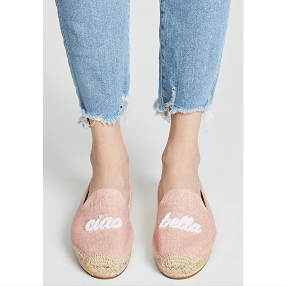 Soludos Ciao Bella Pink Natural Color Espadrilles Sz 8. ESP0849